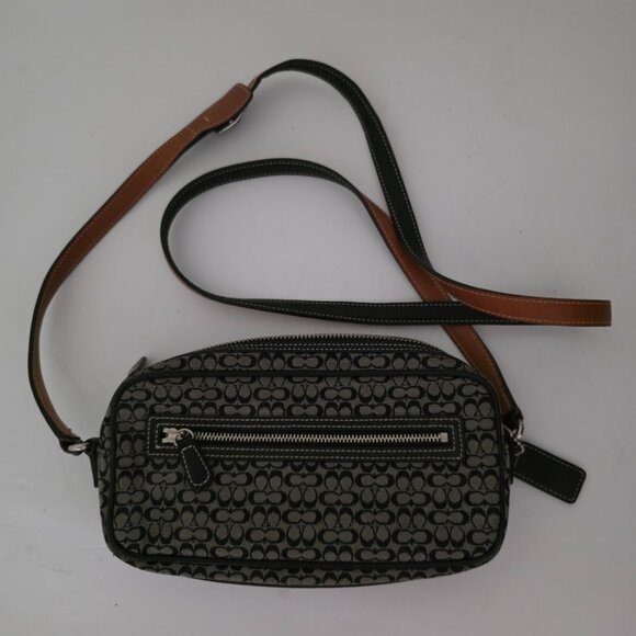 Coach Y2K Signature 6341 Mini Crossbody Shoulder Bag Black Vintage - Picture 1 of 8